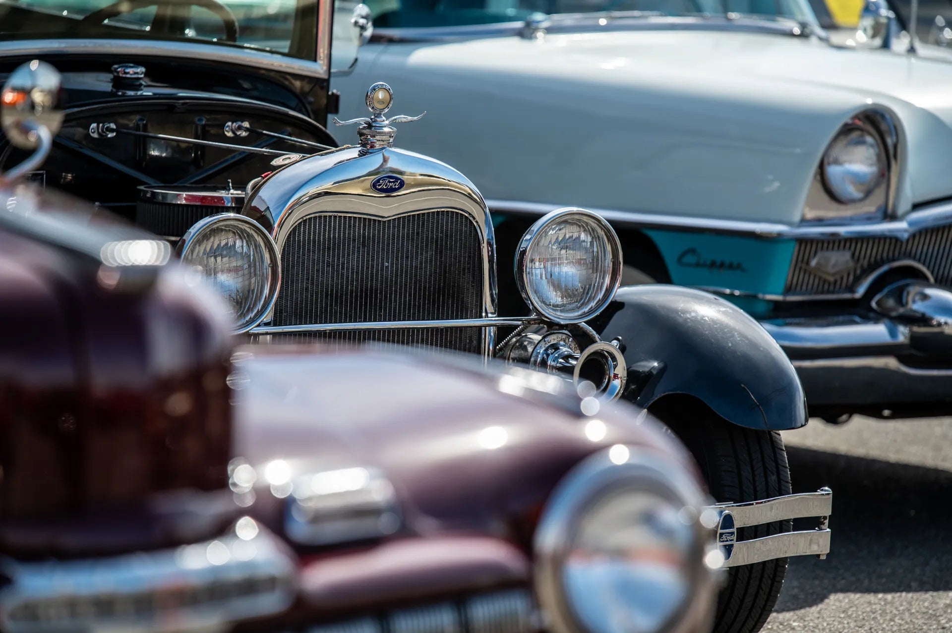Classic cars on display